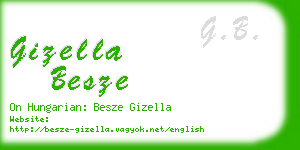 gizella besze business card